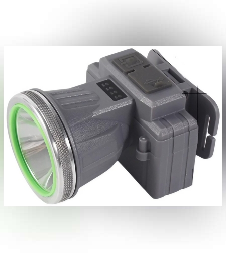 Lanterna LED de Montat pe Cap, Flippy, cu Raza Lunga de Zoom, Reincarcabila USB, Far Telescopic, Rezistent la Apa, Reglabil, pentru Pescuit in Aer Liber, Camping, Lumina Puternica, Lanterna, 7.5x5.8x5.5 cm, Gri