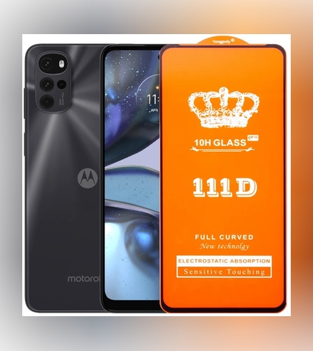 Folie Sticla Securizata pentru Motorola Moto G22, Flippy, Sticla de Protectie Compatibila cu Motorola Moto G22, Full Cover 111D, HD, Margini Negre, Transparenta