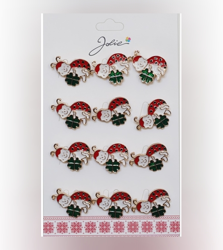 Set 12 Brose Martisor Primavara Buburuza cu Trifoi