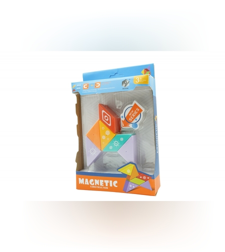 Set inteligent de constructie cu piese magnetice, Flippy, 6 piese, pentru copii, +3 ani, multicolor