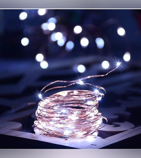 Instalatie Liniara de Craciun, 20 m, 200 Led-uri, Alb Rece, 8 jocuri de lumini, Transformator, Interconectabila, Prelungitor 5 m inclus, Fir Cupru, Flippy