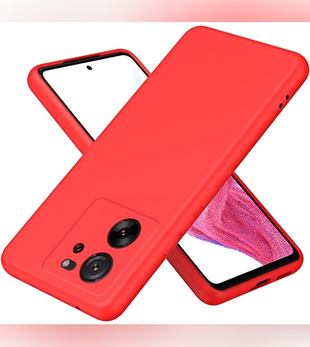 Husa de Protectie, Flippy, pentru Xiaomi Redmi 13T, Liquid Silicone, cu Microfibra pe Interior, Protectie Antisoc, Compatibil Incarcare Wireless, Rosu