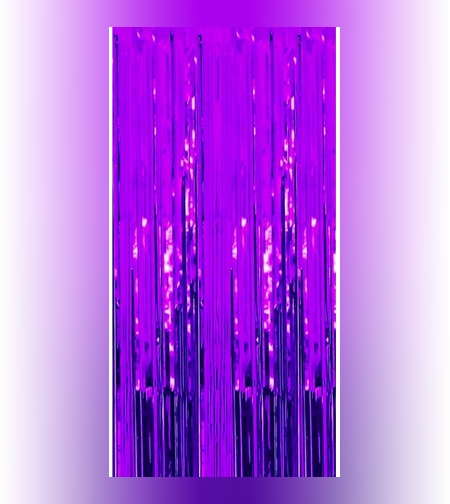 Perdea Franjurata, Flippy, Model Decor Petrecere, pentru Fundal de Poze, Amenajare Colorata a Petrecerii, Dimensiune 100x200 cm, Mov