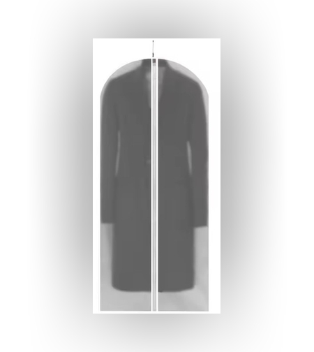 Set 5 Husa de Depozitare cu Fermoar, Flippy, pentru Haine, de Protectie, pentru Voiaj, Netesut, Rezistent la Praf, 60x140 cm, Transparent-Alb