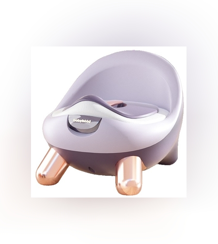 Olita pentru Copii, Flippy, +1an, Portabila, cu Capac, Model Prietenos, Non-Toxic, Compartiment Detasabil, cu 4 Picioare, Usor de Curatat, Mov Gold