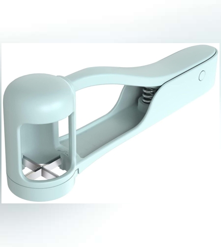 Taietor de Struguri Manual, Flippy, Usor de Curatat si Folosit, Plastic si Otel, Albastru Deschis, 16.5x5.5 cm