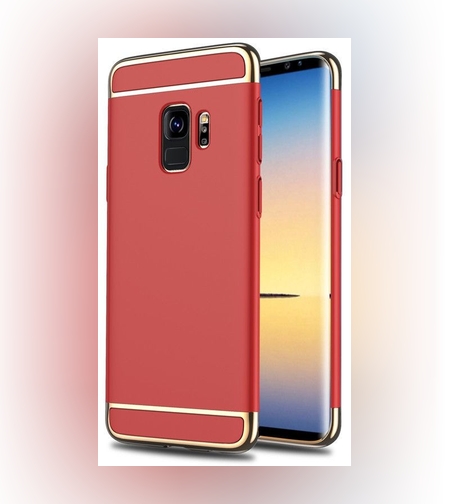 Husa Samsung Galaxy S9 Luxury Plating 3 in 1 Rosu