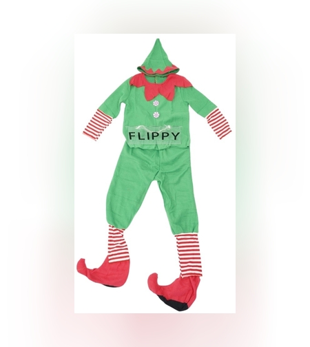 Costum Spiridus, Flippy, Baieti, 4-6 ani, Verde, Poliester