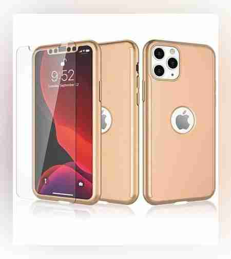 Husa de protectie Flippy compatibila cu Samsung S21 Ultra Full Cover 360 Auriu + Folie de protectie