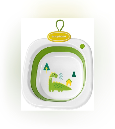 Lavoar Pliabil, Flippy, pentru Copii 1-8 Ani, Model Animat, din PP+TPE, 32x29x10 cm, Verde