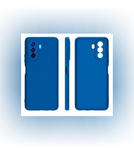 Husa pentru Huawei NOVA Y70, Flippy, Liquid Silicone, cu Microfibra pe interior, Protectie Antisoc, Navy Blue