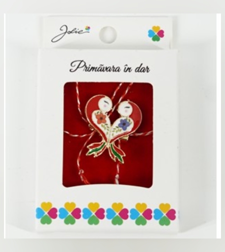 Martisor Brosa Mica in Cutie, Dimensiune Brosa 2.5-3 cm, Material Metal, Model Vrabiute