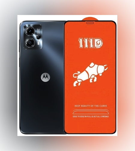 Folie Sticla Securizata pentru Motorola Moto G13, Flippy, Sticla de Protectie Compatibila cu Motorola Moto G13, Full Cover 111D, HD, Margini Negre, Transparenta