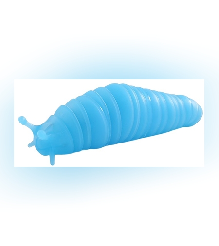 Jucarie Senzoriala Antistres, Flippy, Fidget Toys, Omida Tip Breloc, 11 cm, +3 Ani, Albastru Transparent