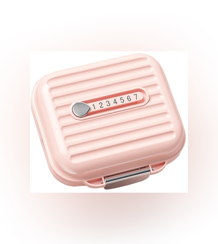 Cutie de Depozitare pentru Pastile, Flippy, Cutie de depozitare Medicamente, Cutie de depozitare Vitamine, Suplimente, pentru Fete, din Plastic cu indice zi, Roz