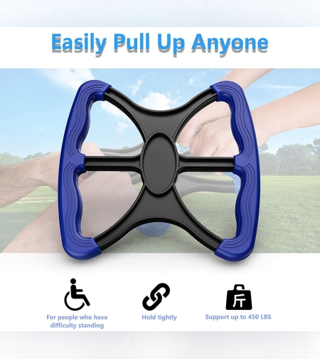 Dispozitiv pentru Ridicare, Flippy, Ajutor Varstnici, din Plastic, Maner Ergonomic, 200 kg, Albastru