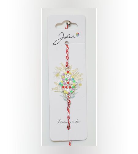 Bratara cu Snur Alb- Rosu Hamza