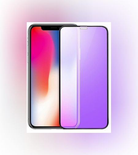 Folie de Protectie, Flippy, pentru iPhone 15, Ceramic Anti-Blue, 9H, Protectie Ochi, Anti-Soc, Mov