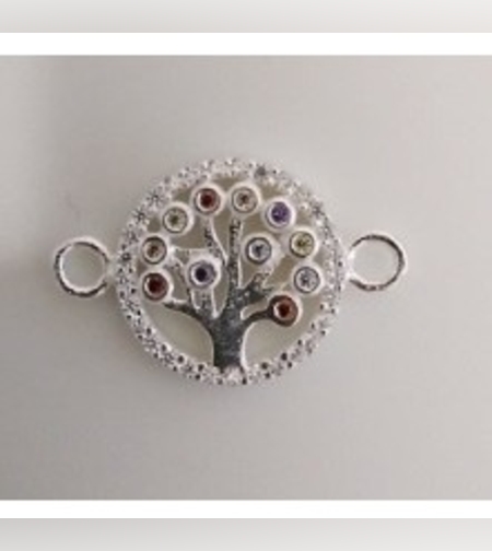 Bratara Snur Reglabil, Argint 925, Copacel in Cerc cu Zirconii, Jolie Silver