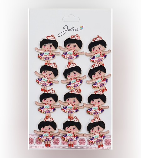 Set 12 Brose Martisor pentru Copii Fetita cu Coronita