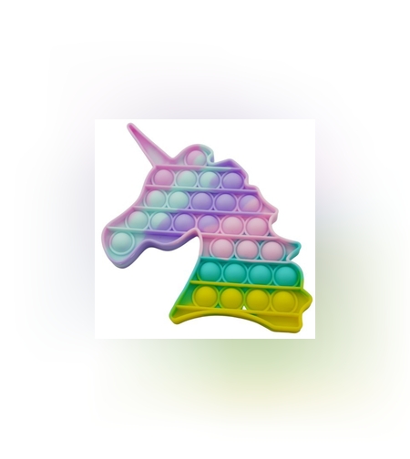 Jucarie antistres din silicon, Pop it Now and Flip It, Unicorn, Multicolor, Model 3