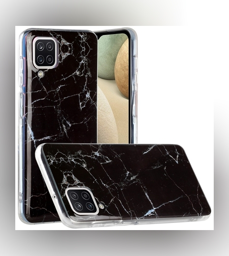 Husa protectie pentru Apple iPhone X/XS Soft IMD TPU Marble Negru cu Suport inclus