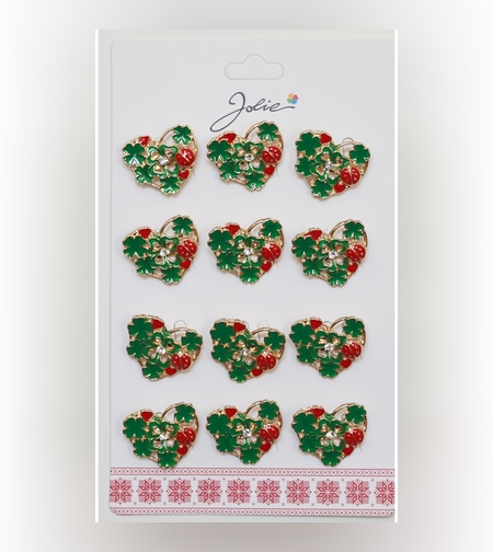 Set 12 Brose Martisor Primavara Inima Impodobita cu Trifoi si Buburuza