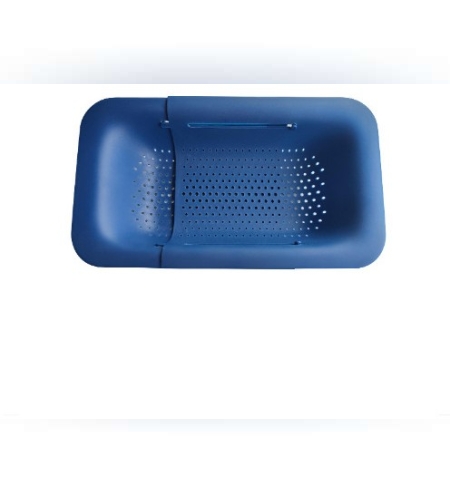 Cos pentru Scurgere Chiuveta de Bucatarie, Flippy, Plastic, Telescopic, 36x20x5 cm, Albastru