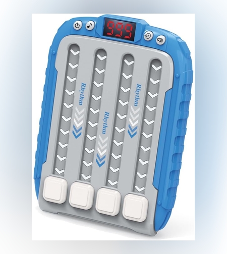 Jucarie Interactiva, Flippy, Joc Rhythm, +3 Ani, din ABS, 6 Niveluri, 15 x 3 x 11 cm, Functie Muzicala, Albastru