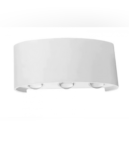 Aplica pentru Perete, Flippy, Interior/Exterior, Rezistenta la Umezeala IP65, 8 W, Lumina Calda, Aluminiu, 22x8 cm, Alb