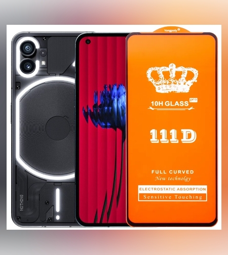 Folie Sticla Securizata pentru Nothing Phone 1, Flippy, Sticla de Protectie Compatibila cu Nothing Phone 1, Full Cover 111D, HD, Margini Negre, Transparenta