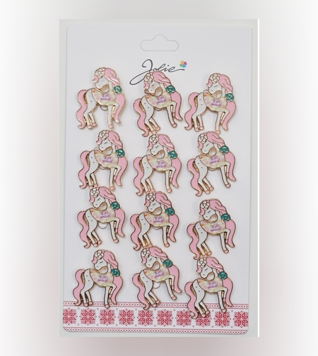 Set 12 Brose Martisor pentru Copii Unicorn cu Par Roz Esti Unica