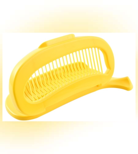 Feliator Multifunctional pentru Alimente, Flippy, Model Banana, pentru Legume si Fructe, Accesoriu pentru Bucatarie, 28.8x18.3 cm, Galben