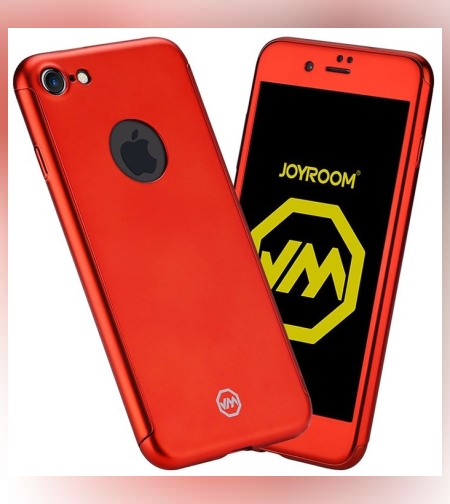 Husa Apple iPhone 6+/6S+ Joyroom (Fata + Spate) Rosu + Folie de protectie