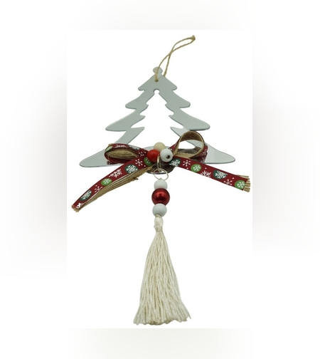 Ornament brad, Flippy, Brad, Argintiu, Lucios, 14*26CM, Acril, Interior/ Exterior