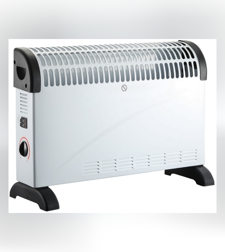 Convector Electric Clasic, Flippy, 2000W, 3 Trepte de Putere, Termostat, 53x19.8x38 cm, Alb