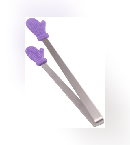 Cleste Creativ pentru Mancare, Flippy, Model Manusi din Silicon, 14.5x3 cm, Rezistent la Temperaturi Inalte si Coroziune, Mov