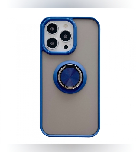 Husa de protectie Flippy compatibila cu Apple iPhone 13 Mini,Defender cu prindere inel,Albastru