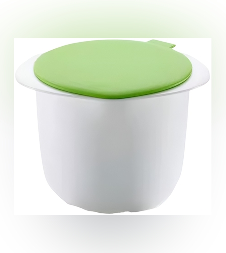 Recipient pentru Preparat Branza, Flippy, Capac de Silicon, Cheese Maker din Plastic, Strecuratoare, 17x14.5x12.8 cm, Alb