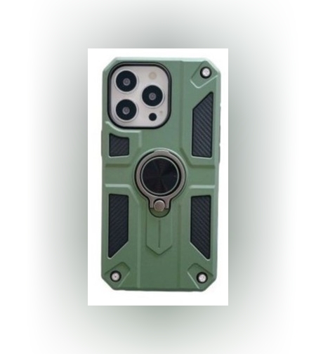 Husa protectie Flippy compatibila cu Apple iPhone 13 Mini Defender Model 5 cu suport,Verde