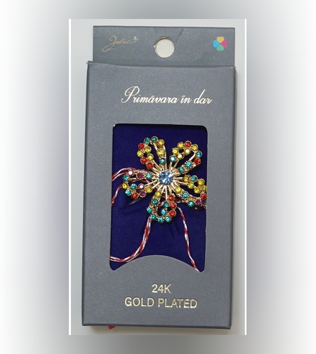 Martisor Brosa Placata cu Aur 24K, Dimensiune Brosa Aprox 2- 3 cm, Model 14