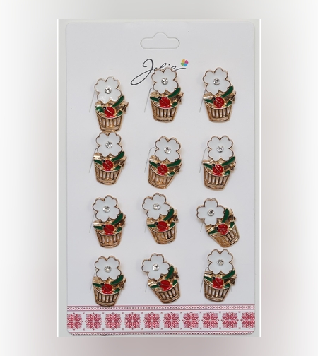 Set 12 Brose Martisor Primavara Cos Floare cu Buburuza