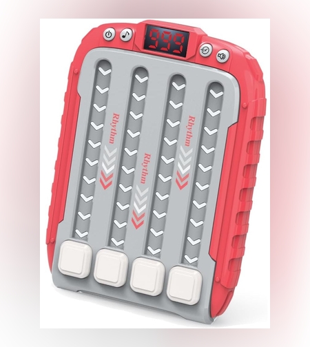 Jucarie Interactiva, Flippy, Joc Rhythm, +3 Ani, din ABS, 6 Niveluri, 15 x 3 x 11 cm, Functie Muzicala, Rosu