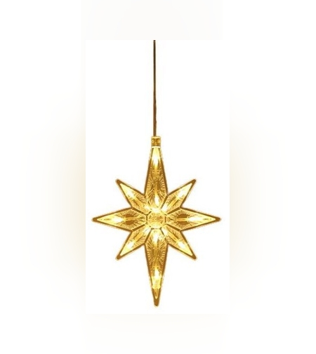 Decoratiune de Craciun Luminoasa in forma de Fulg, cu Ventuza, Alb Cald