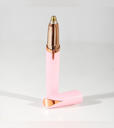 Trimmer Facial, Flippy, pentru Sprancene, Incarcare USB, 1.5 x 13 cm, din ABS, Roz