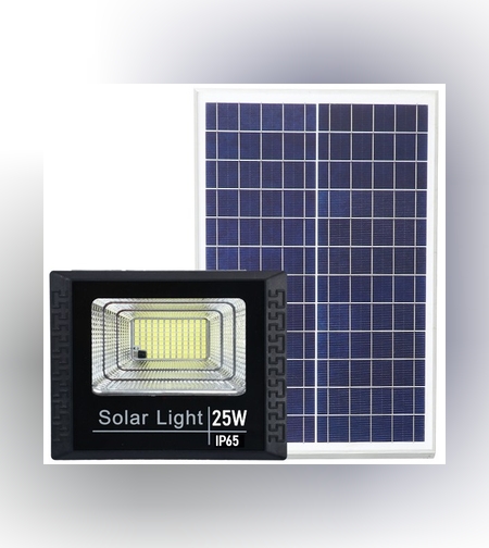 Proiector LED SMD 25W cu incarcare solara Flippy, panou solar, cu telecomanda, suport prindere, material ABS, 1.2AH, 44 LED-uri, 79Lm, 13x13.5 cm, negru