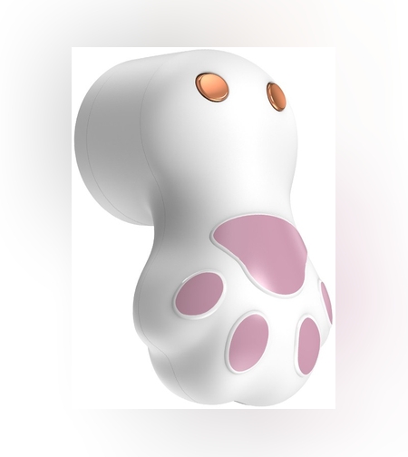 Aparat pentru Curatat Scame, Par Si Praf, Flippy, Pentru Diferite Tipuri De Material, Incarcare USB Type-C, Model Labuta de Pisica, 14x7x7.5 cm, Alb-Roz