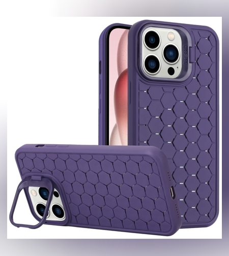 Husa de Protectie TPU, Flippy, pentru Apple iPhone 14 Pro Max, 3D Cube, cu Inel, Protectie Camera, Antisoc, Antizgariere, Antialunecare, Acoperire Completa, Mov