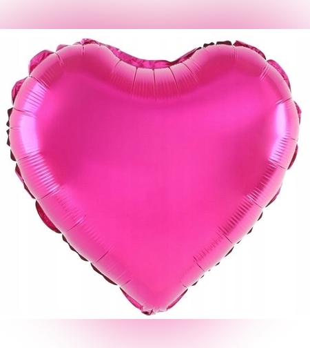 Balon din Folie Metalizata, Flippy, Figurina Inimioara, Model Simplu, Tematica Iubire, 40 cm, Ambalaj Individual, Pai Inclus, Umflare cu Aer sau Heliu, Roz