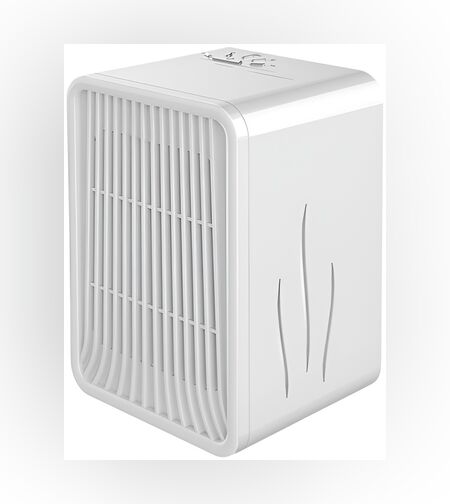 Mini Incalzitor pentru Birou, Flippy, Incalzire si Racire, 1000-1200W, cu Lumini, cu Maner, Lungime Cablu 1.5 m, 3 Trepte de Temperatura, 15.3x13.8x22.5 cm, Alb